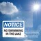 Signmission No Swimming In The Lake, 5 in W x Rectangle, Vinyl Decal OS-2PACK-NS-D-35-L-14875 - alternate 6